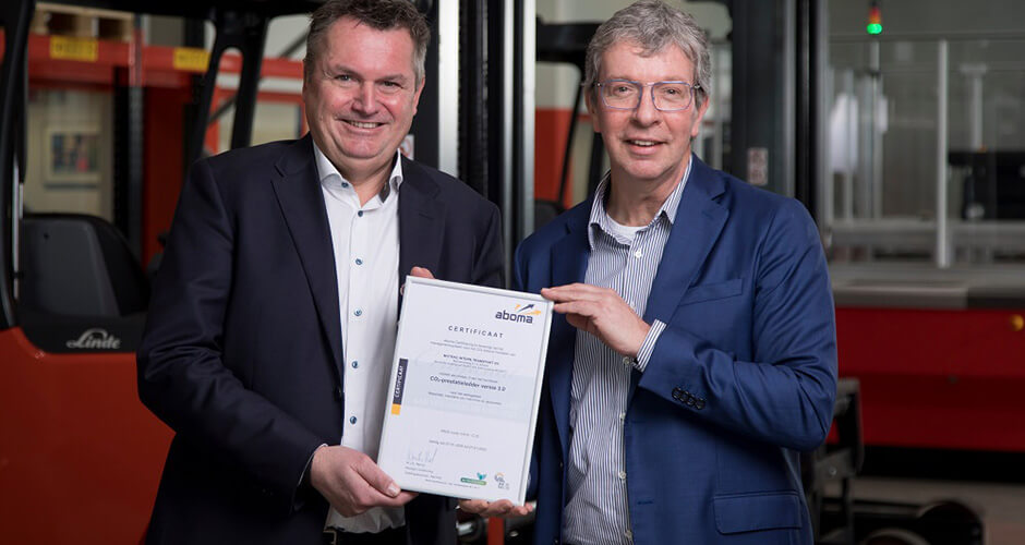 Geurt de Groot, directeur Motrac met CO2-prestatieladder certificaat