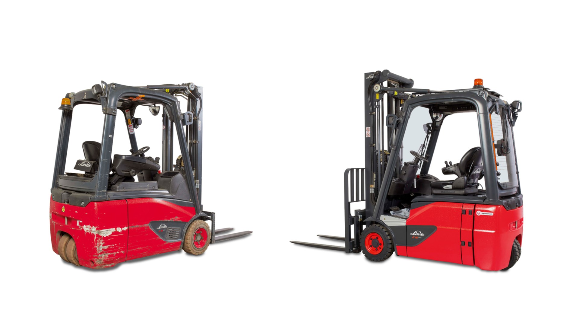 Linde Approved Trucks voor en na opknappen