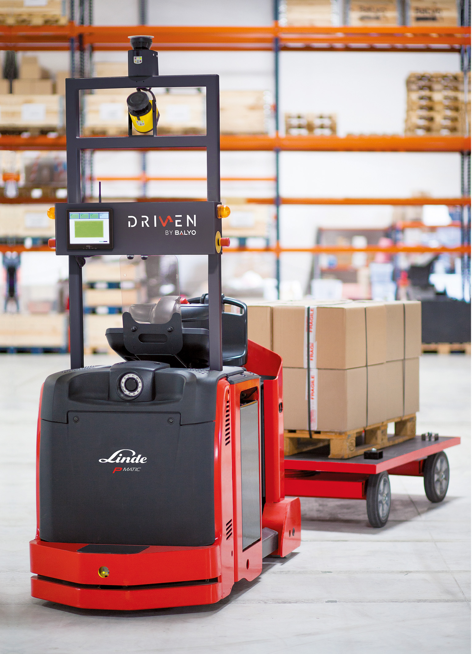 Linde P-Matic met aanhanger