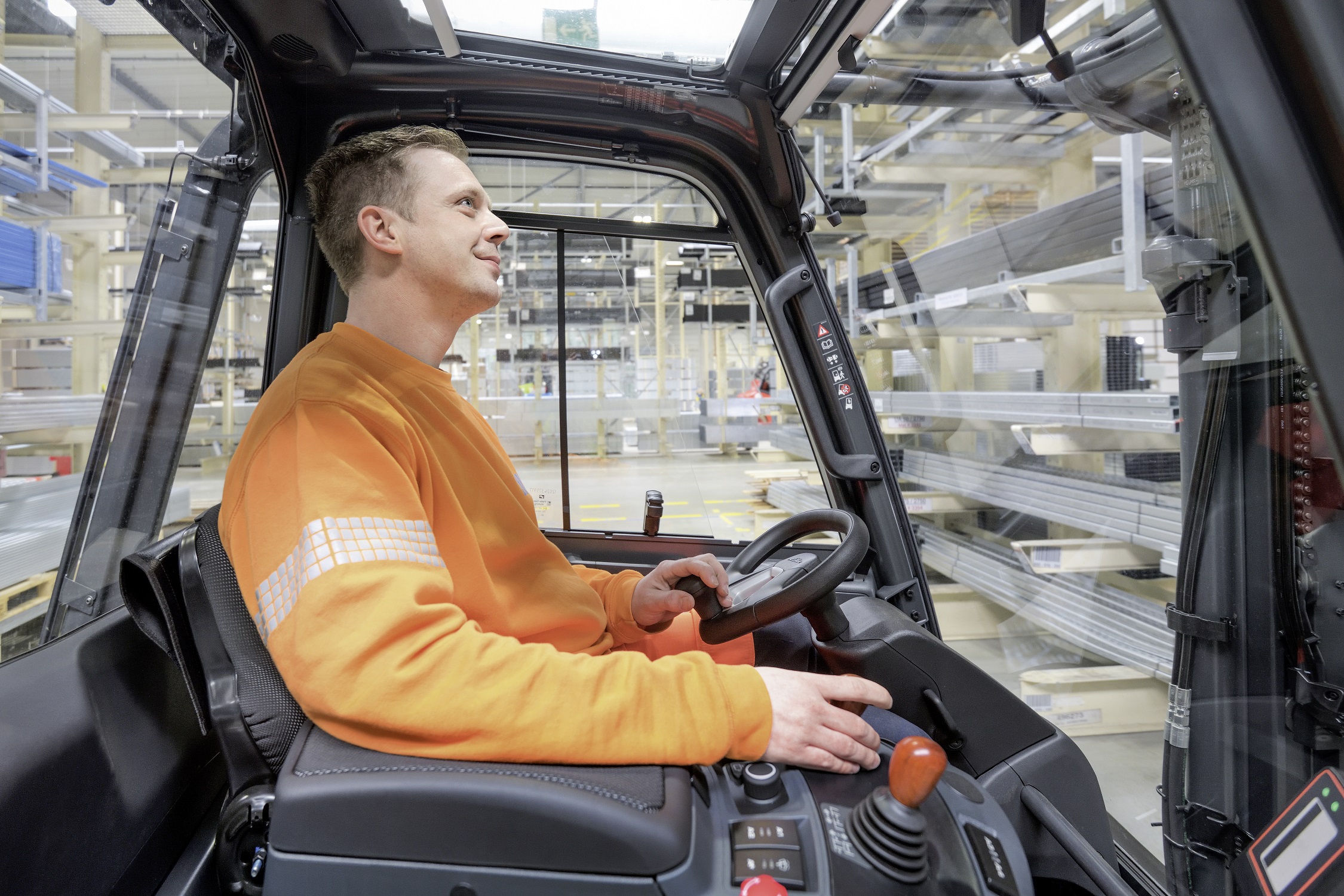 Linde load control in Linde X35 elektrische heftruck